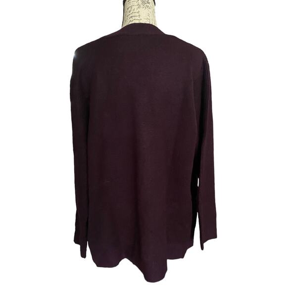 Calvin Klein Jeans Burgundy Cardigan Sweater NEW Size Large - Picture 2 of 4